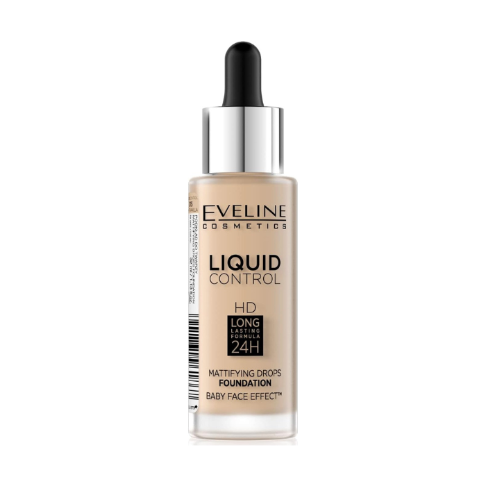 Eveline Liquid Control Foundation with Dropper 015 Light Vanilla 32ml
