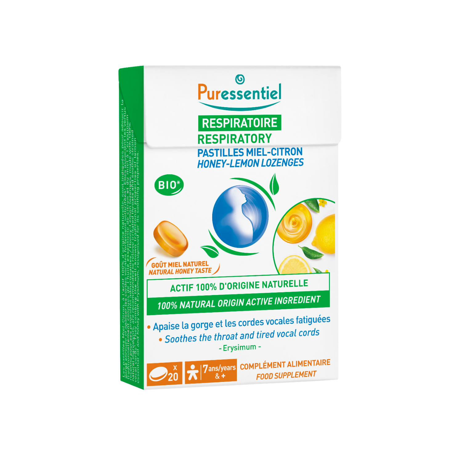 Puressentiel Respiratory Pastilles with Lemon and Honey 20's