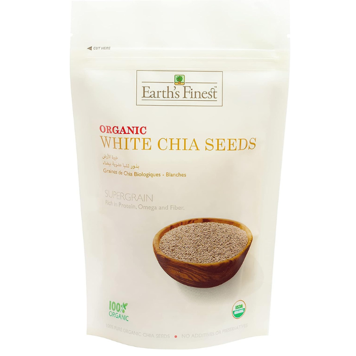 Earths Finest Organic White Chia Seeds 300g