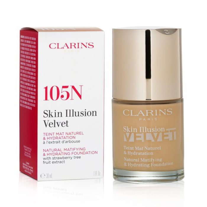 Clarins Skin Illusion Velvet Foundation No. 105N 30ml