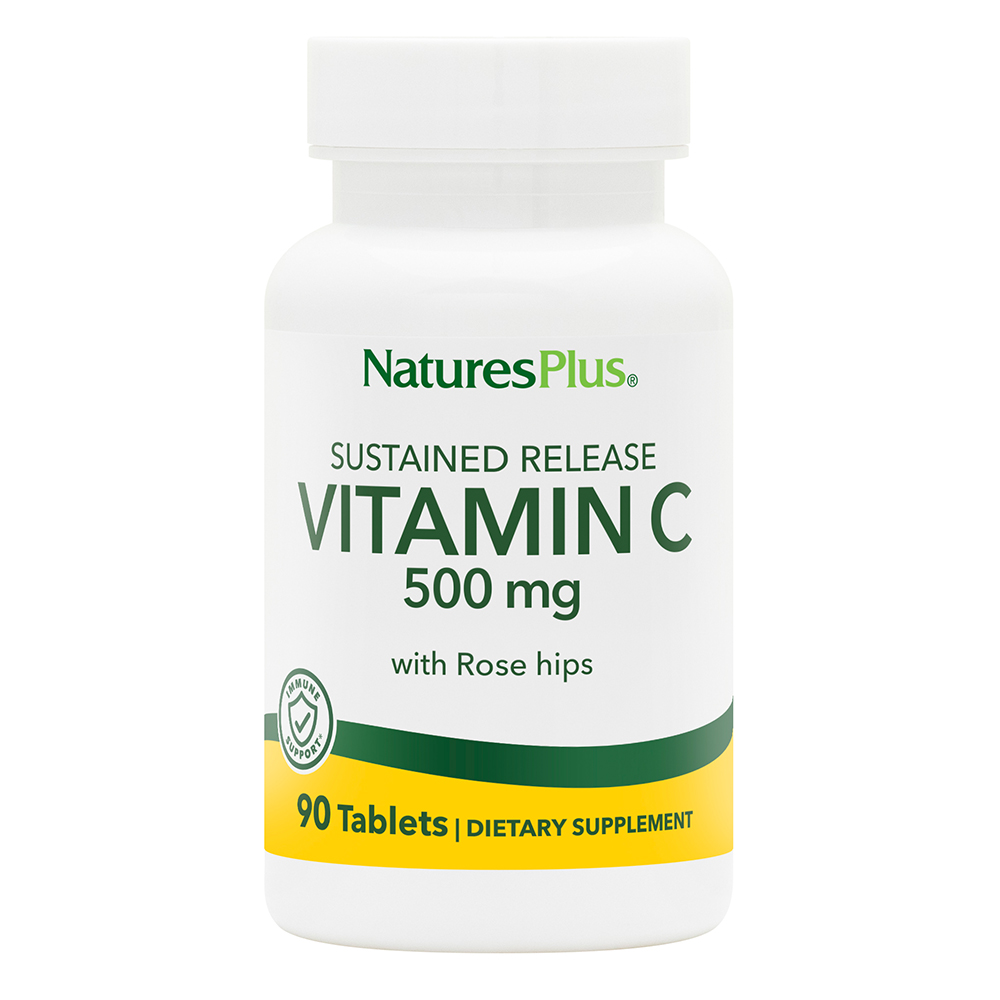 Natures Plus Vitamin C 500 Sustained Release With Rose Hips 90 Tablets 