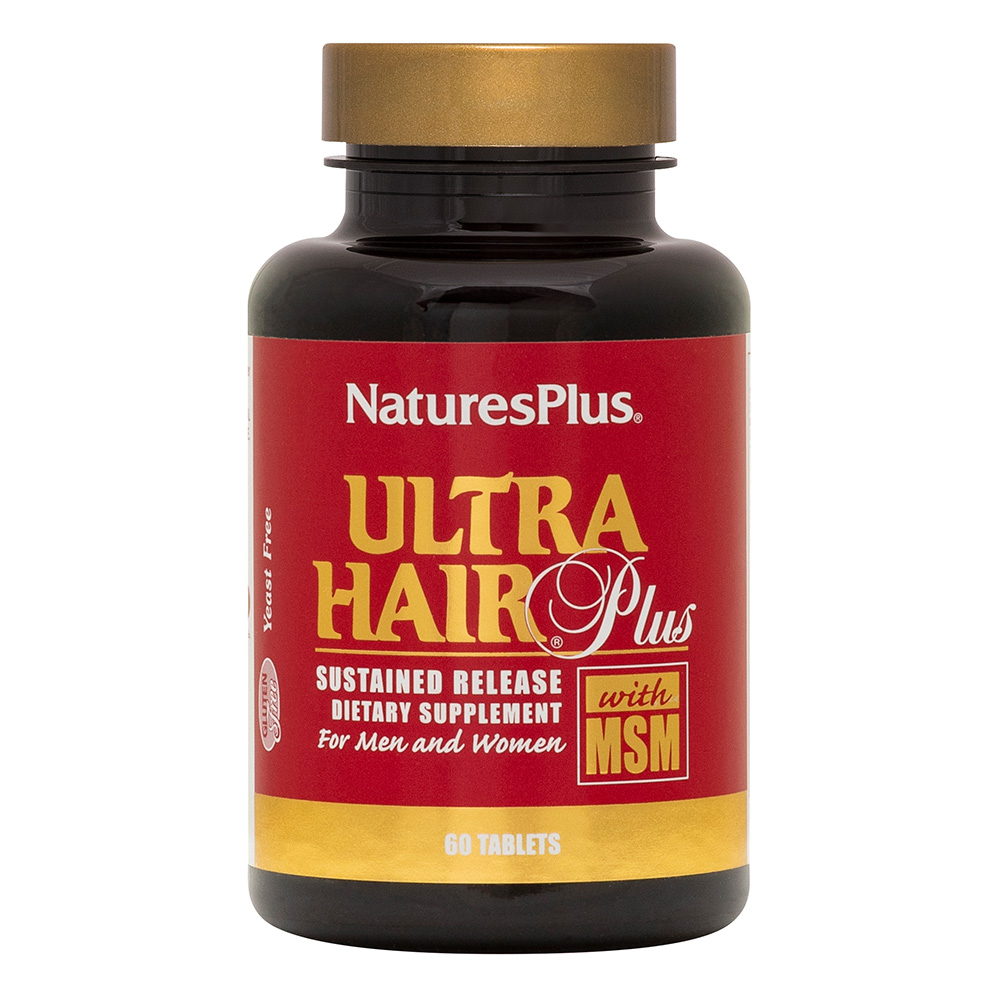 Natures Plus Ultra Hair Plus With MSM Sustained Release 60 Tablets