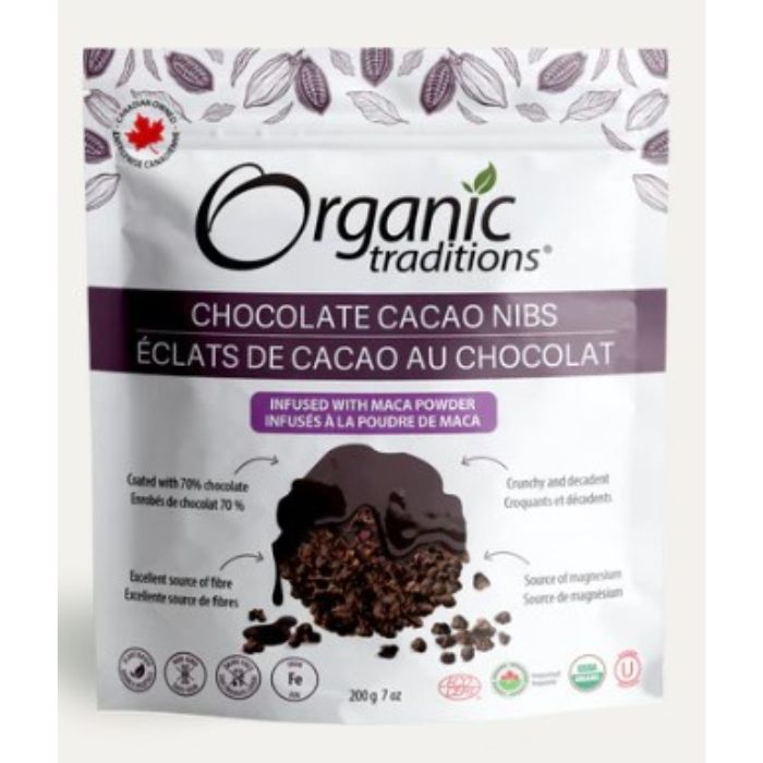 Organic Traditions Chocolate Cacao Nibs Withh Maca Powder 200 g