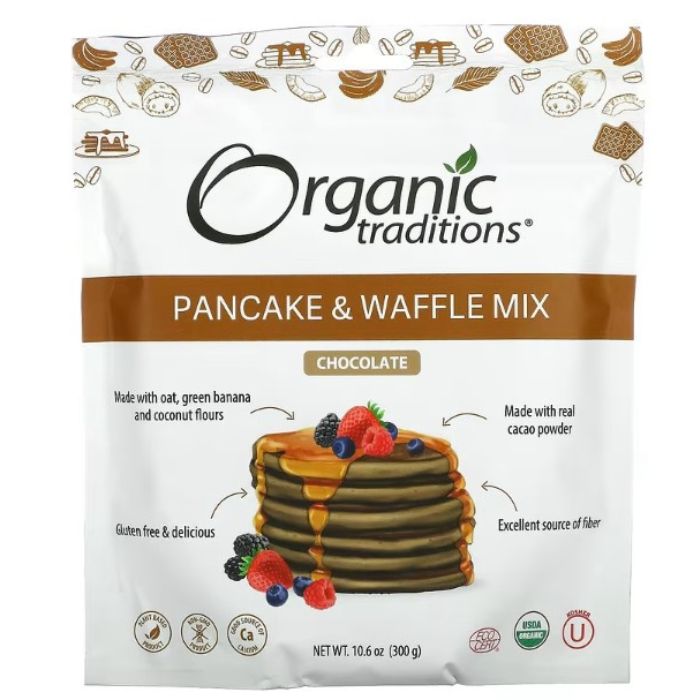 Organic Traditions Pancake & Waffle Mix  Chocolate 300 g