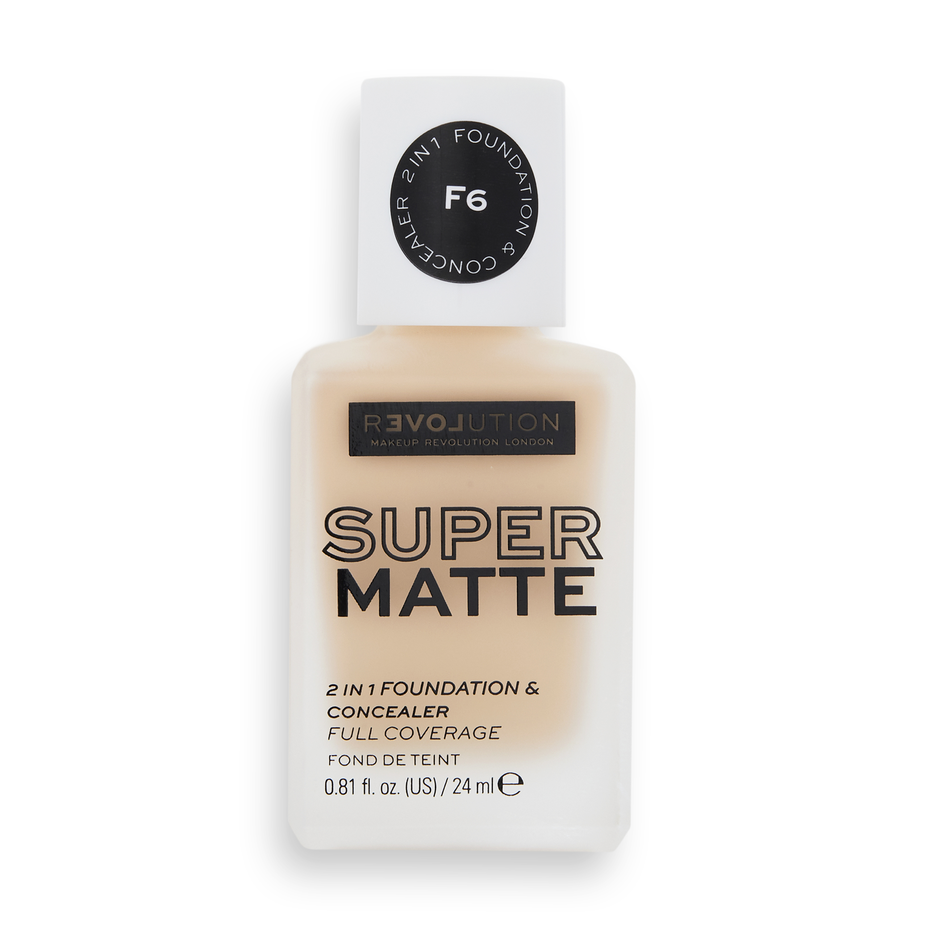 Revolution Relove Supermatte 2in1 Foundation & Concealer 24ml - F6