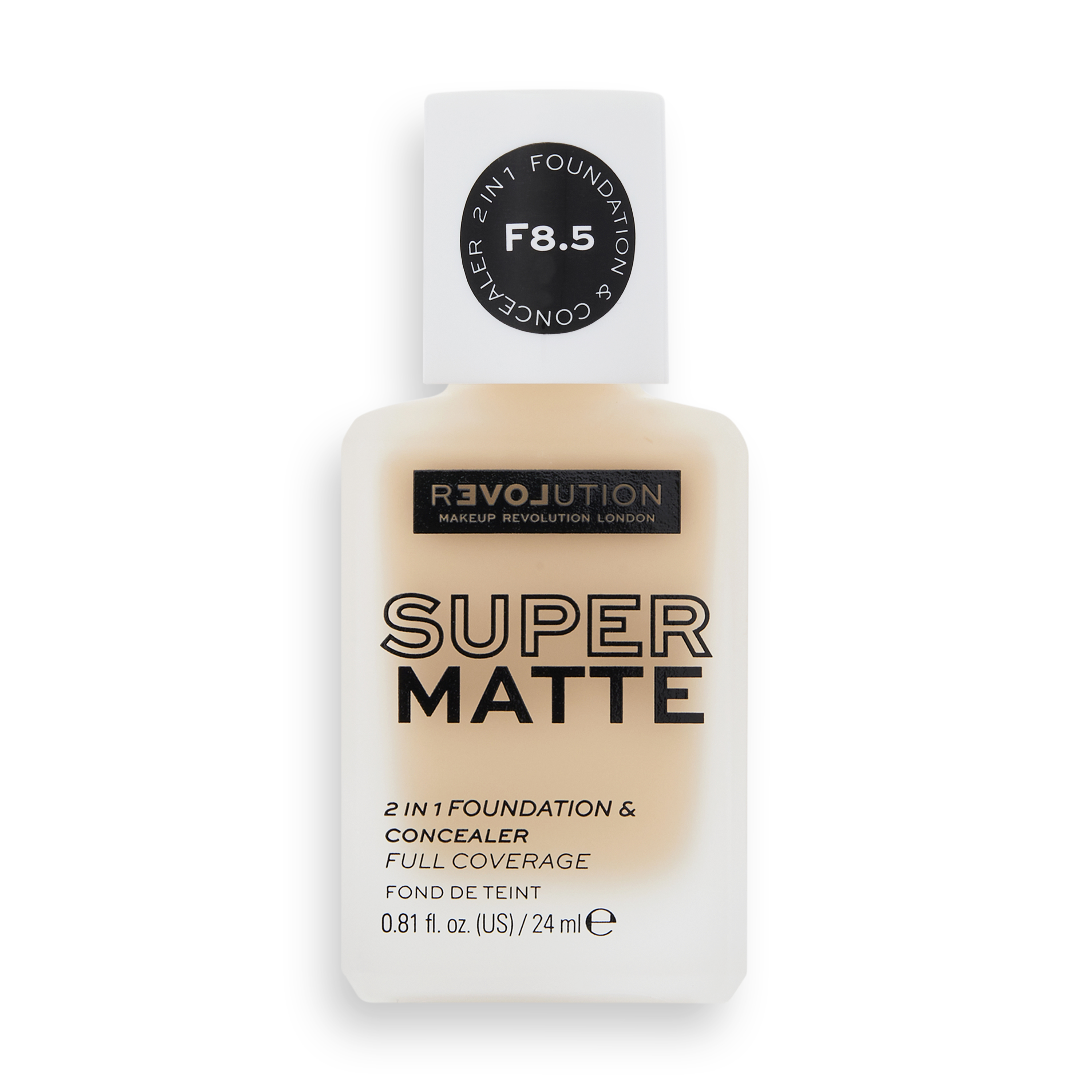 Revolution Relove Supermatte 2in1 Foundation & Concealer 24ml - F8.5