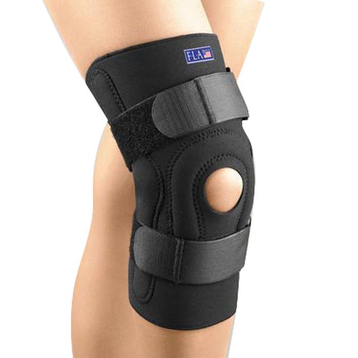 FLA Safe-T-Sport Wrap Around Hinged Knee Medium Black