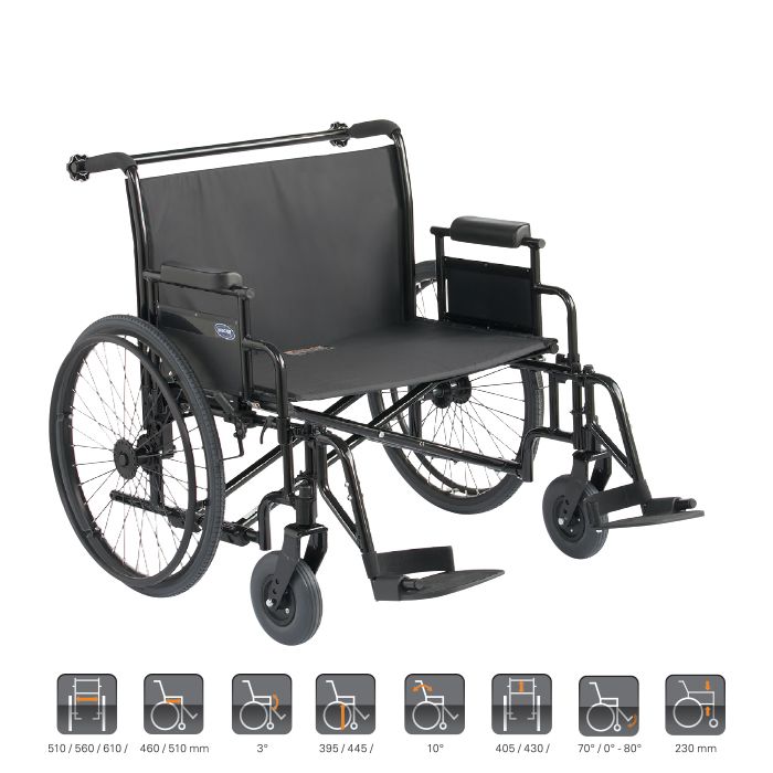 Invacare Topaz 24"Manual Whelchair Bariatric