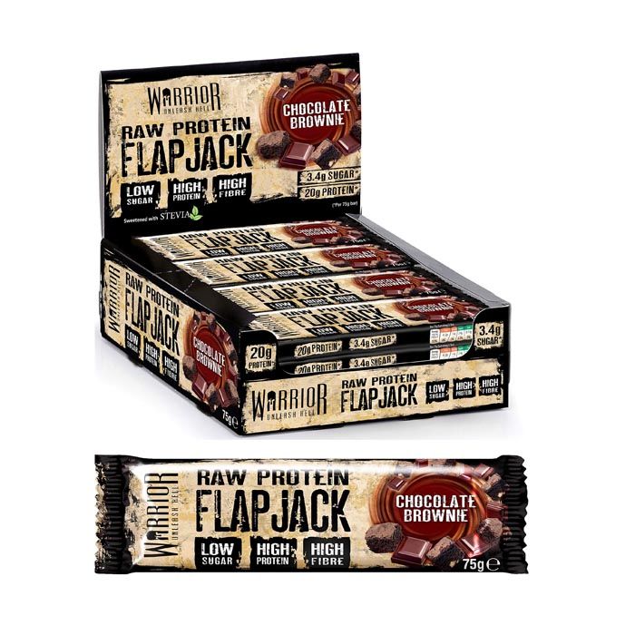 Warrior Raw Protein Flapjack Chocolate Brownie 12 count