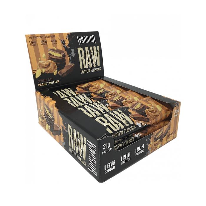 Warrior Raw Protein Flapjack Chocolate Peanut Butter 12 Count