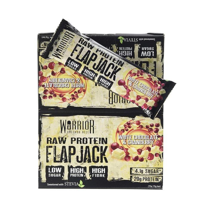 Warrior Raw Protein Flapjack White Chocolate Cranberry 12 Count