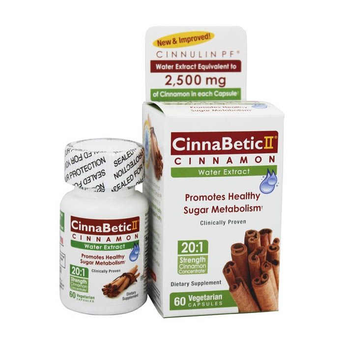 Hero Nutritionals Cinnabetic II Cinnamon Water Extract 60 Capsules