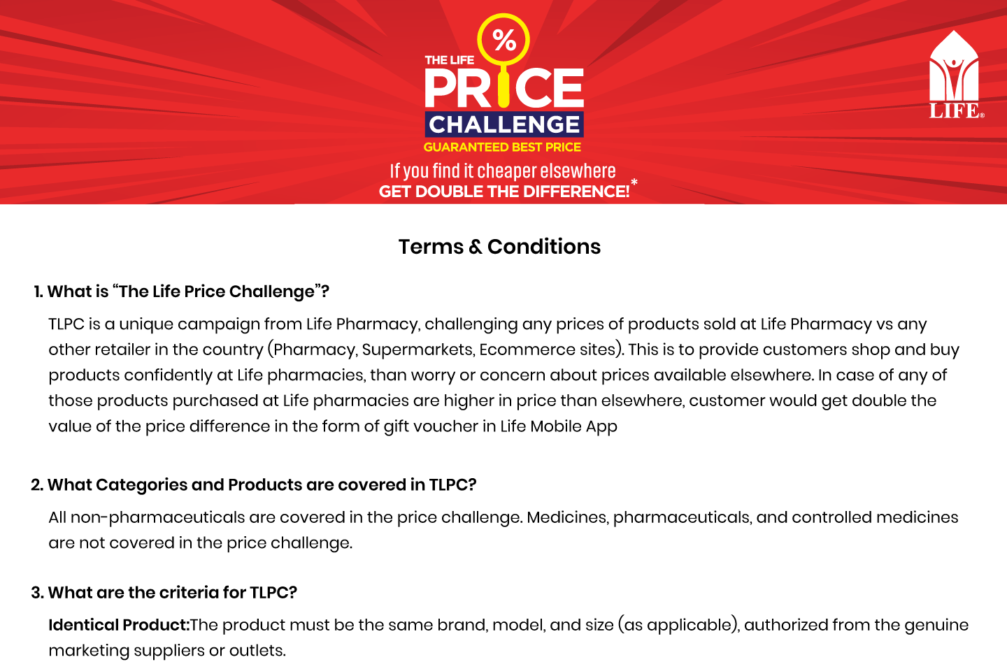 Life Price Challenge