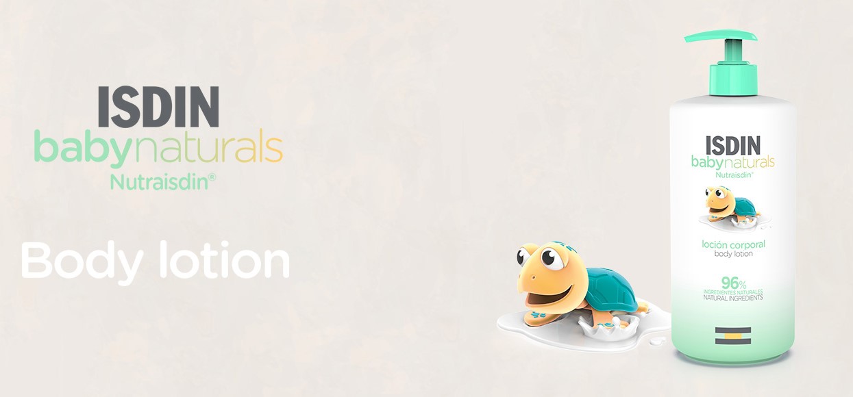 Isdin Baby Natural Lotion Bottle Display