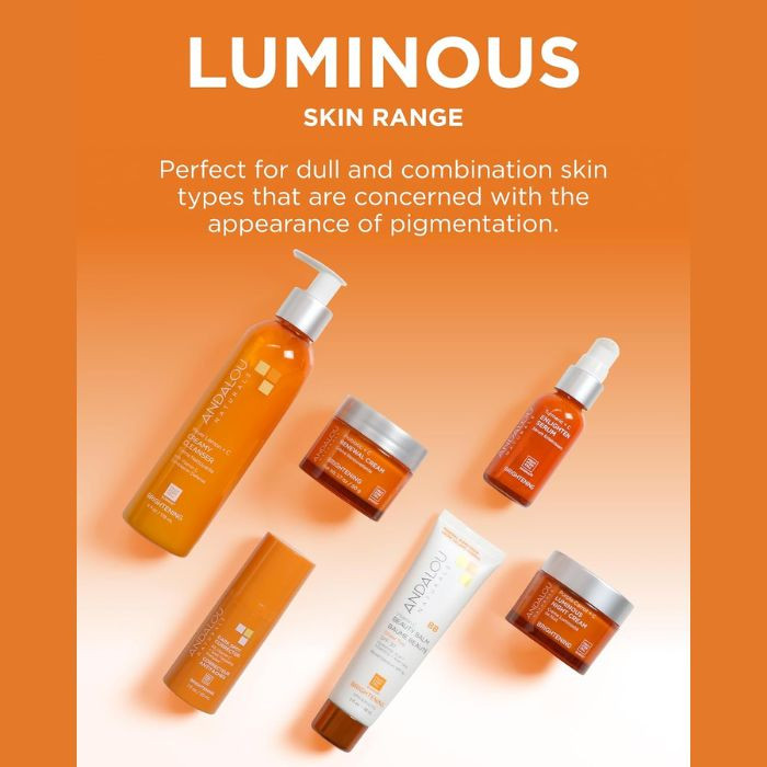 Andalou Brightening Meyer Lemon + C Creamy Cleanser, Illuminating Face Wash, 178ml