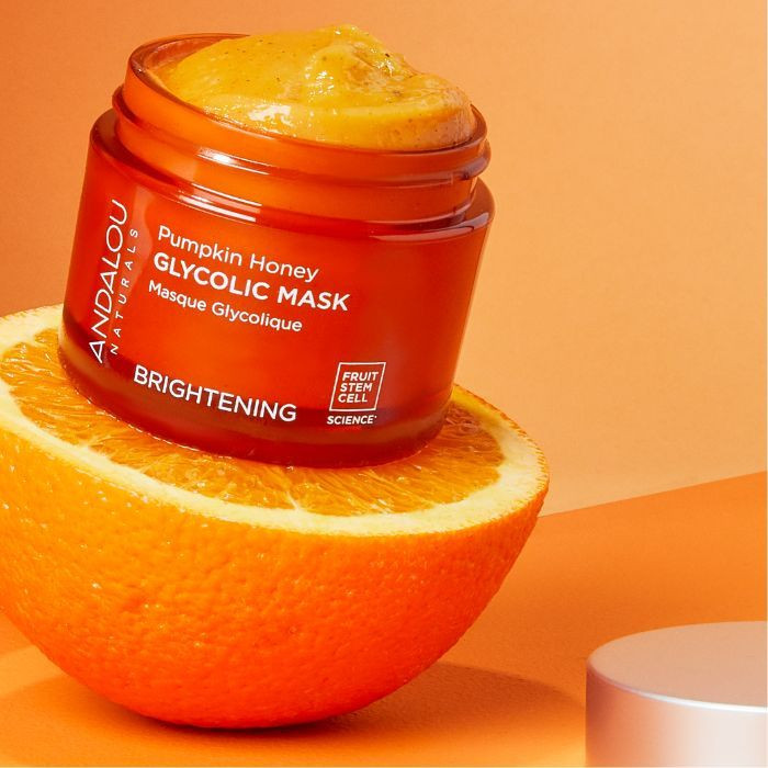 Andalou Brightening Pumpkin Honey Glycolic, Exfoliating and Radiance-Boosting Face Mask, 50ml