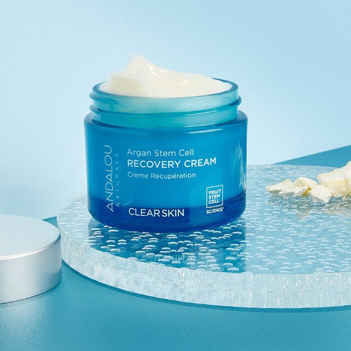 Andalou Clear Skin Beta Hydroxy Complex Recovery Cream, Argan Stem Cell Moisturizer, 50ml