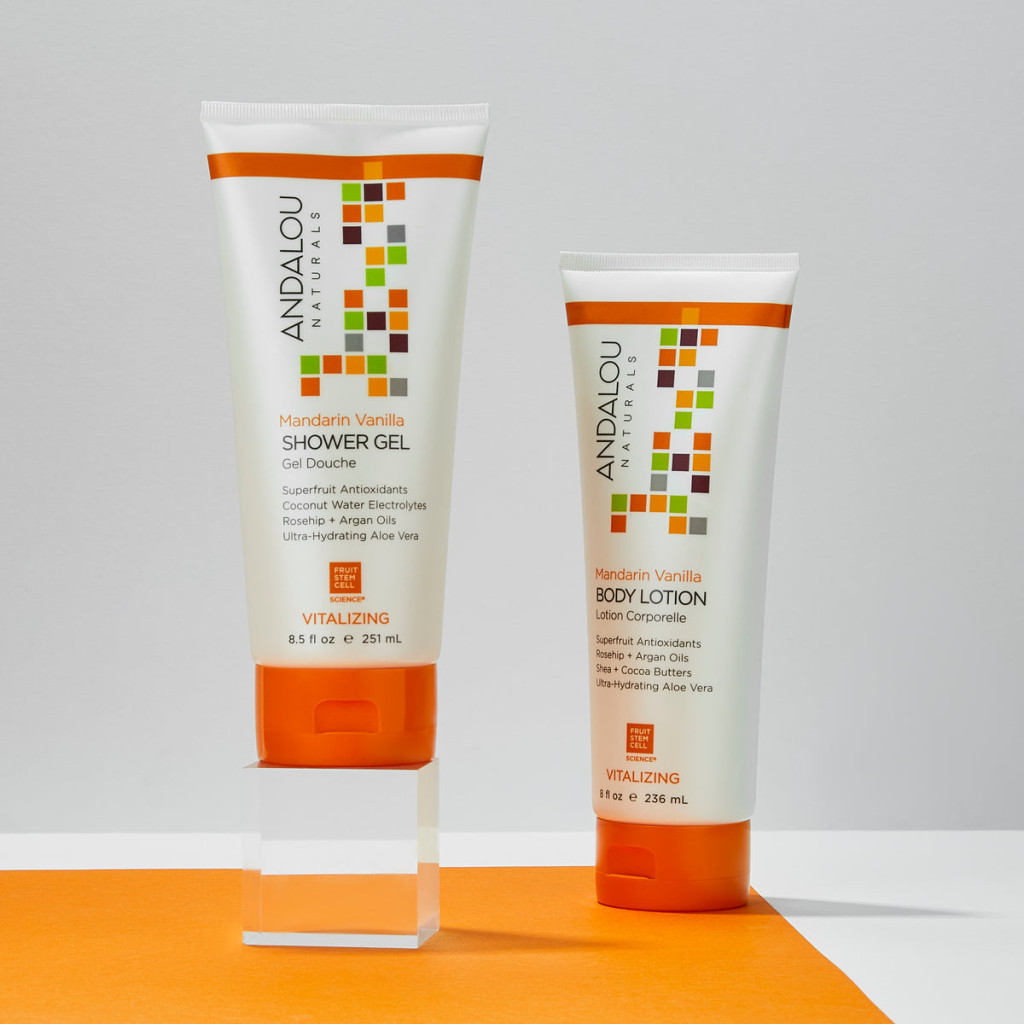 Andalou Mandarin Vanilla Vitalizing Shower Gel, Refreshing and Hydrating Body Wash, 251ml