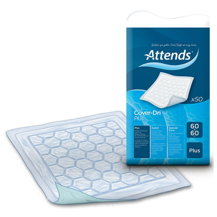 Attends Cover Dri 60X60 Plus 50's Incontinence Adult Diapers