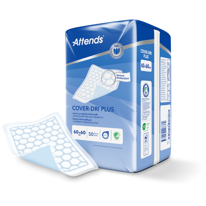Attends Cover Dri 60X60 Plus 50's Incontinence Adult Diapers