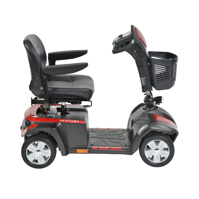 Drive Medical Ventura 4 Wheel 18 Folding Seat 418FS Red BL-Ventura
