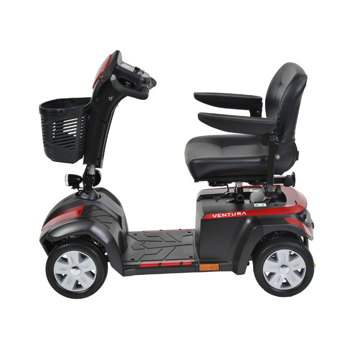 Drive Medical Ventura 4 Wheel 18 Folding Seat 418FS Red BL-Ventura