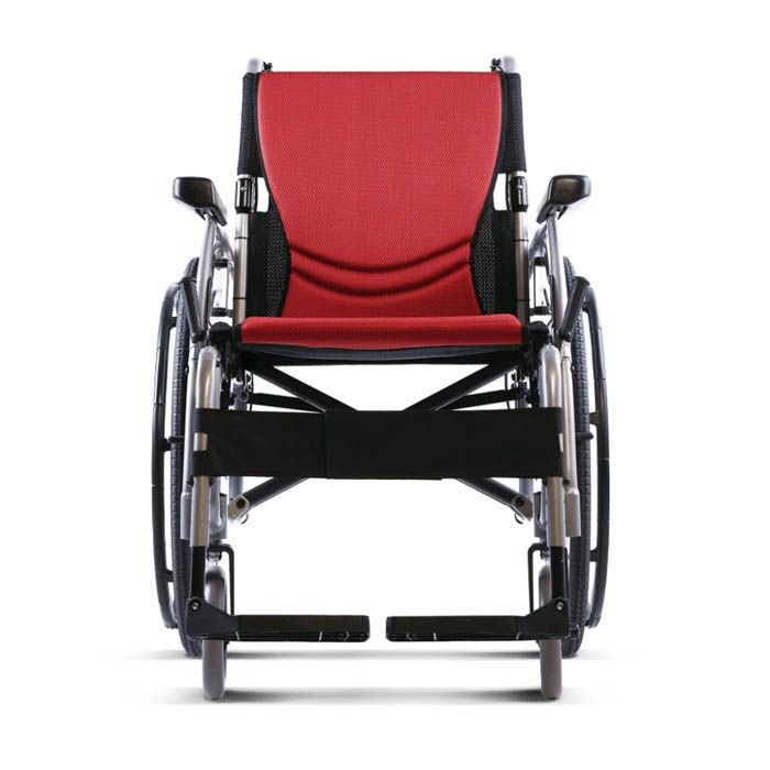 Karma S Ergo Manual Wheel Chair Orange / Silver 18' Model- 105
