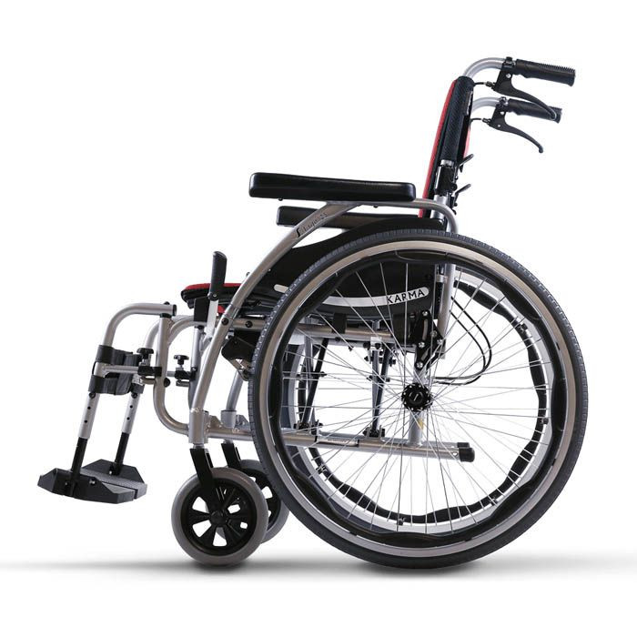 Karma S Ergo Manual Wheel Chair Orange / Silver 18' Model- 105