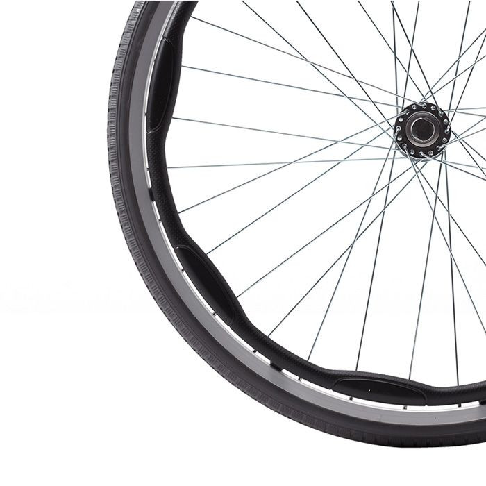 Karma S Ergo Manual Wheel Chair Grey/R Red18" 105F24Wb