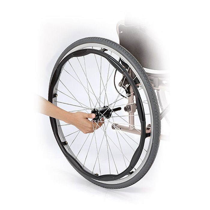 كرسي يدوي متحرك من كارما اس-ارجو رمادي/ بي فضي 18" 115اف24دبليو.بي