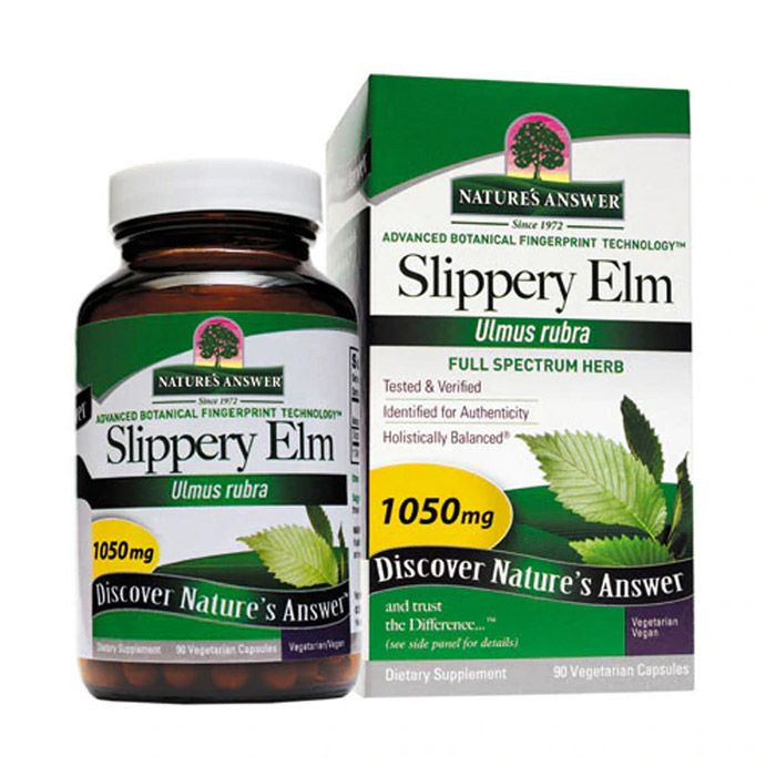 Buy Natures Answer Slippery Elm 1050 mg 90 Vegetarian capsules Life