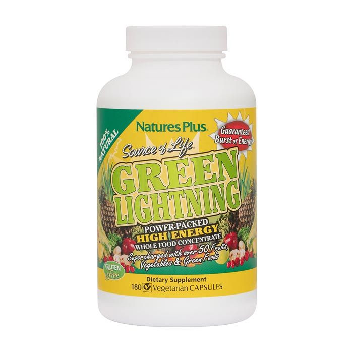 Buy Natures Plus Source Of Life Green Lightning 180 Capsules Life
