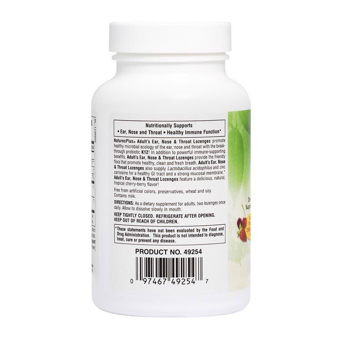 Natures Plus  Adult Ear Nose & Throat Lozenges 60's