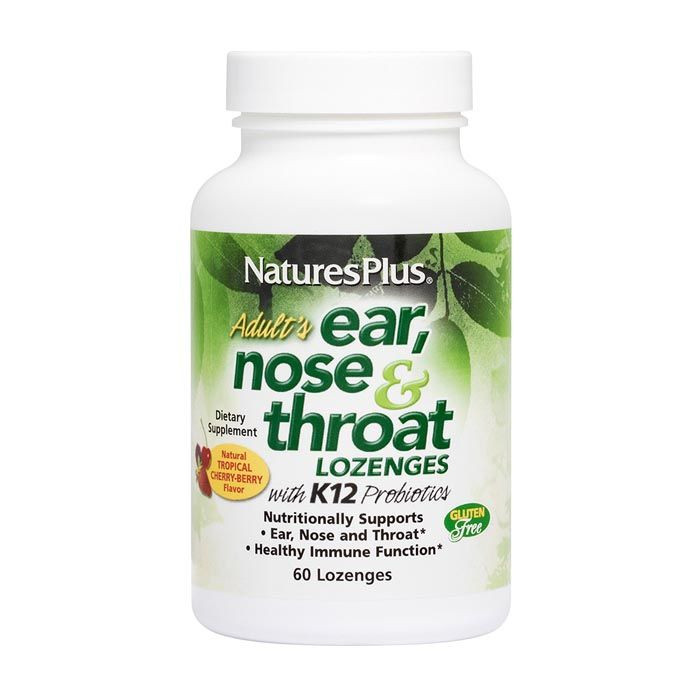 Natures Plus  Adult Ear Nose & Throat Lozenges 60's