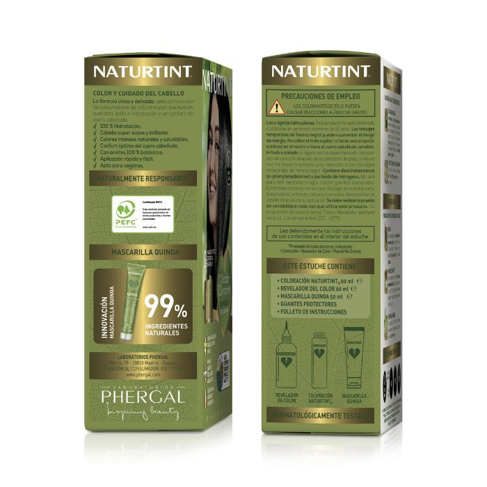 Naturtint 2.1 Blue Black, Ammonia-Free Permanent Hair Color with Quinoa Mask, 165ml