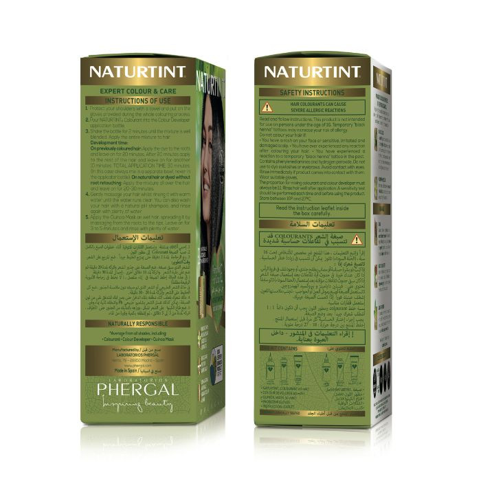 Naturtint 6A Dark Ash Blonde, Ammonia-Free Permanent Hair Color with Quinoa Mask, 165ml