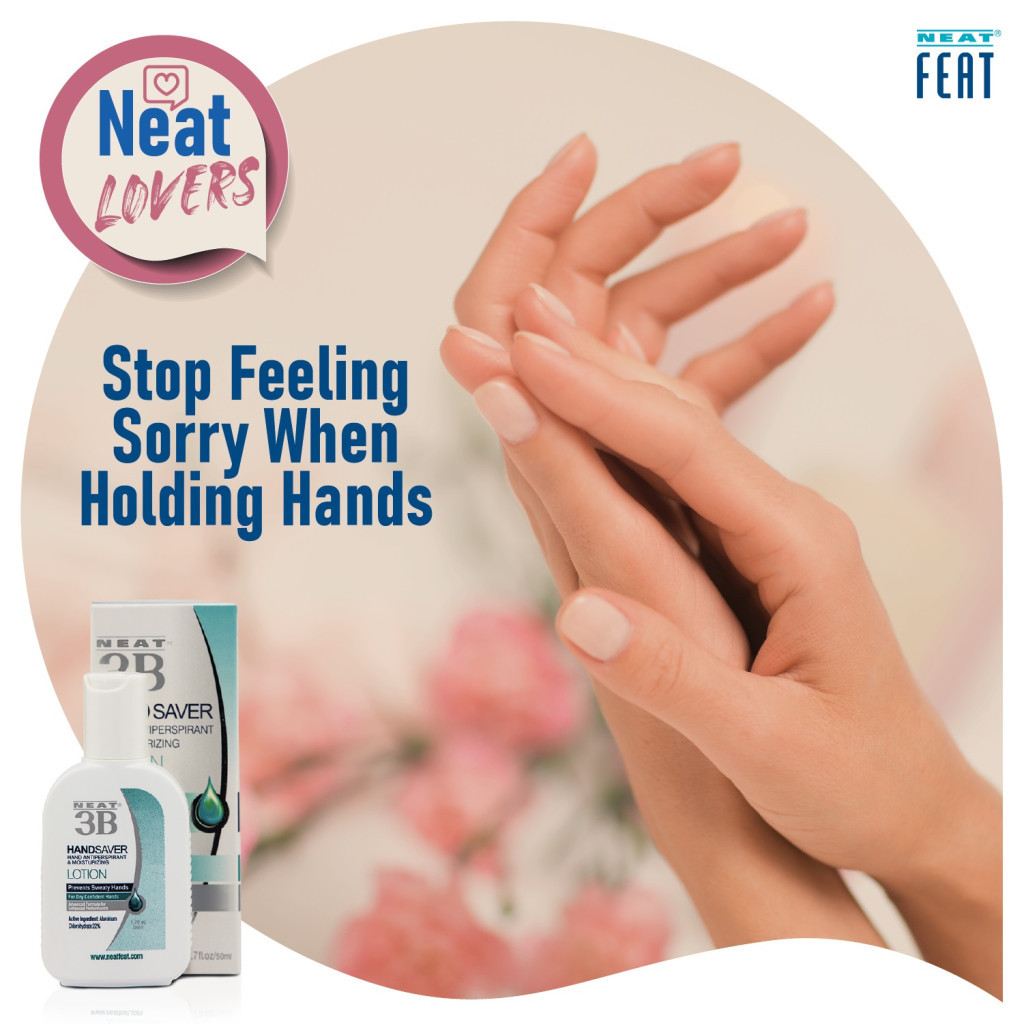 Neat Feat 3B Hand Saver, Hand Antiperspirant Lotion, Prevents Sweat, Dry and Confident, 50ml