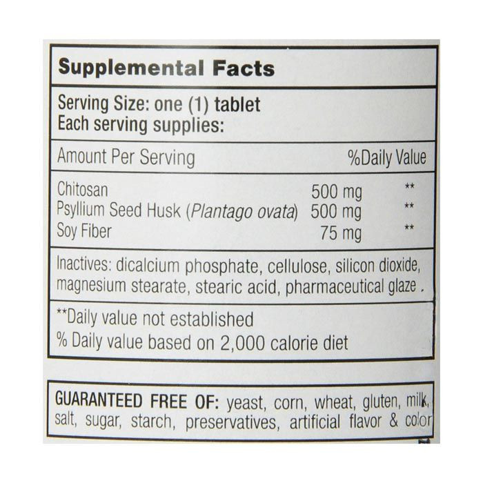 Only Natural Chitosan Fat Blocker 90 Tablets