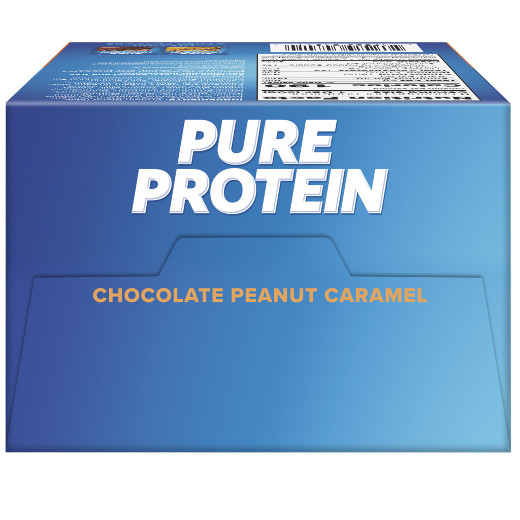 Pure Protein Bar Chocolate Peanut Caramel, High Protein, Low Sugar Snack , Gluten-Free Fuel On the Go 50g -Box of 6