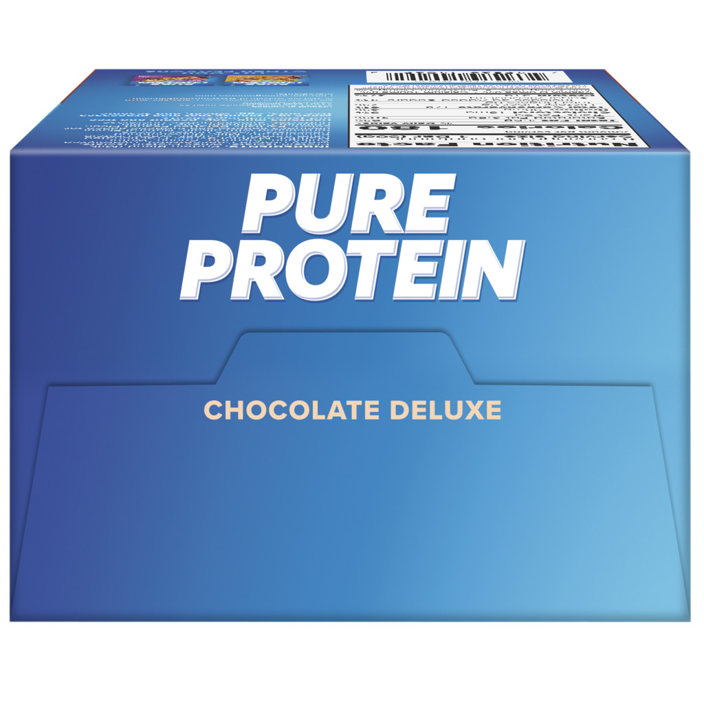 Pure Protein Chocolate Deluxe Bars, High Protein, Low Sugar Snack, Gluten-Free, On-the-Go Muscle Fuel 50g -Box of 6