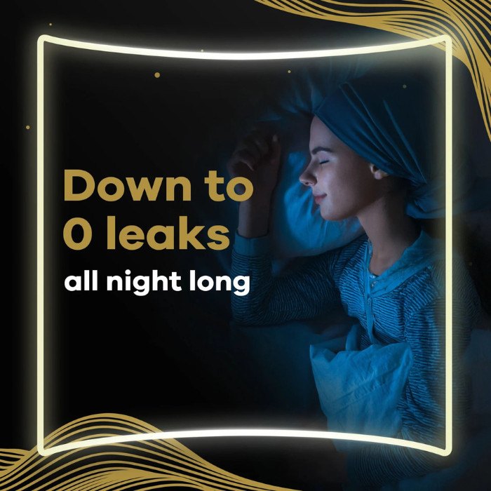 Always Night Long Sanitary Napkins with Wings -Extra Long Pads for Heavy Flow & Overnight Leak Protection 8's