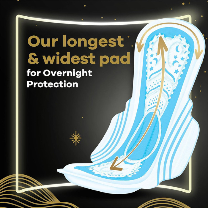 Always Maxi Thick Night Sanitary Pads -Extra Absorbent Overnight Protection for Heavy Flow & Leak-Free Comfort- Pads 20s