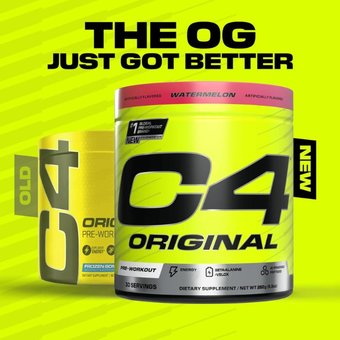 Cellucor C4 Pre-Workout Watermelon, Energy, Pump & Focus Booster for Training Performance, 30 Servings