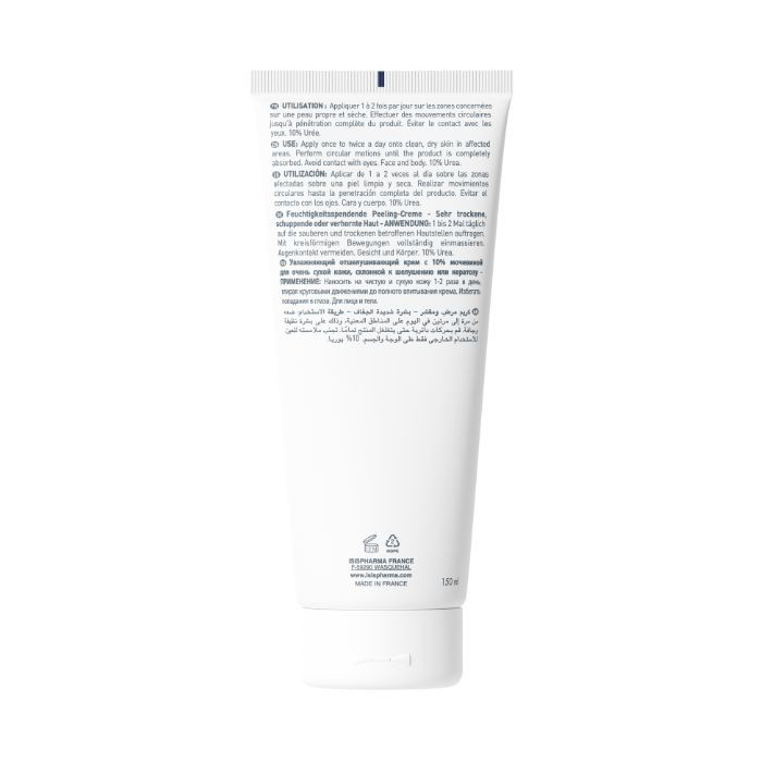 Isis Urelia 10 Exfoliating Moisturizing Cream, Urea and Postbiotics for Dry, Flaky Skin, 150ml