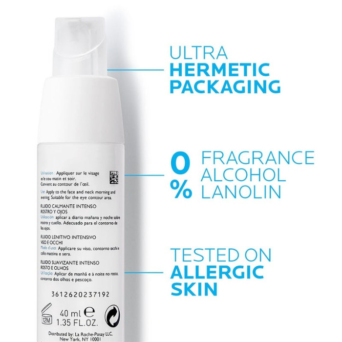 La Roche-Posay Toleriane Fluide - Non-Oily Moisturizer for Ultra-Sensitive, Allergy-Prone Oily Skin - 40ml