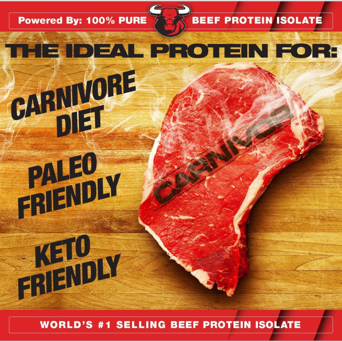 Muscle Meds Carnivor - Hydrolyzed Beef Protein Isolate for Muscle Growth & Recovery, Fruit Punch - 3.67 lbs