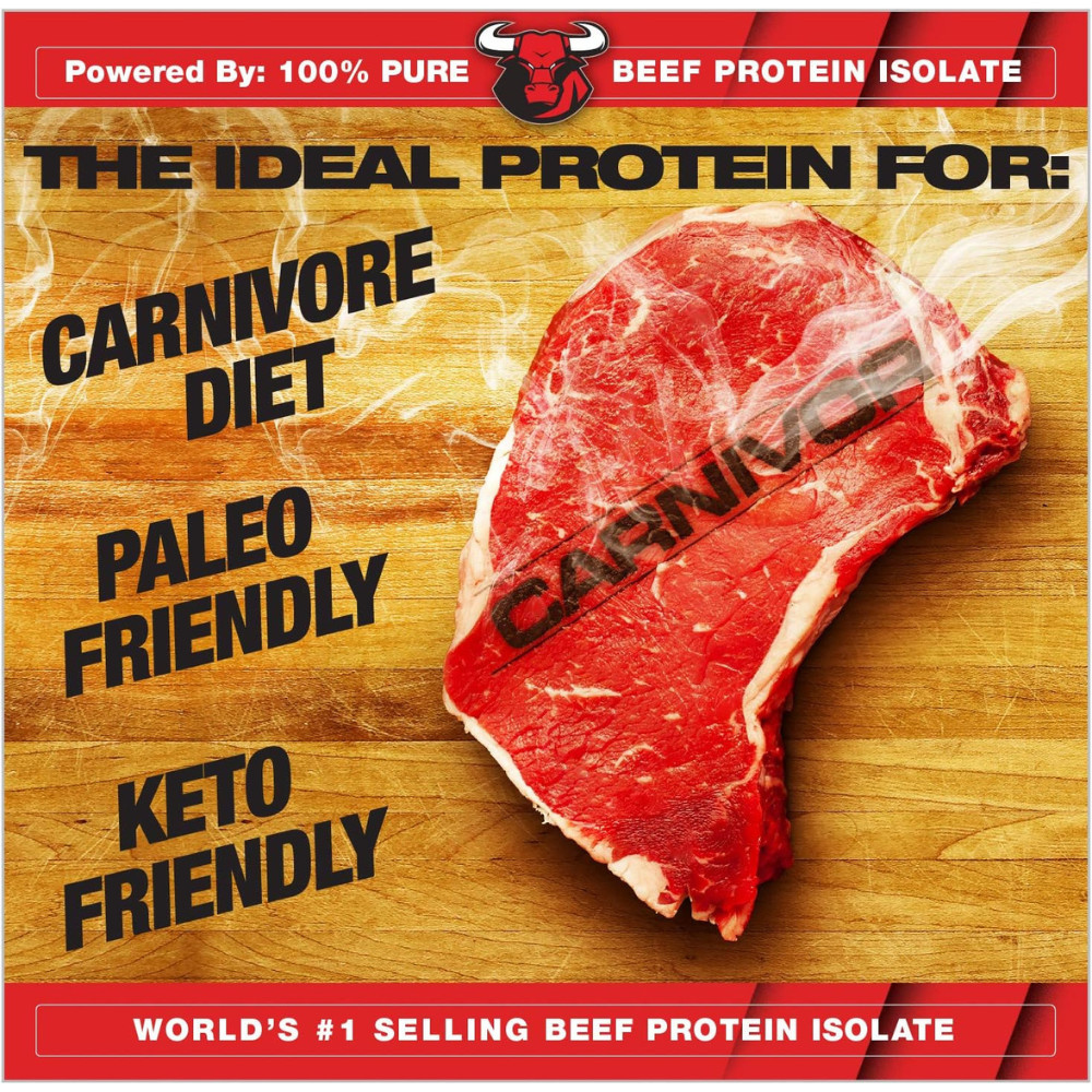 Muscle Meds Carnivor Beef Protein Isolate – Hydrolyzed for Muscle Growth & Recovery, Chocolate – 4.19 lbs