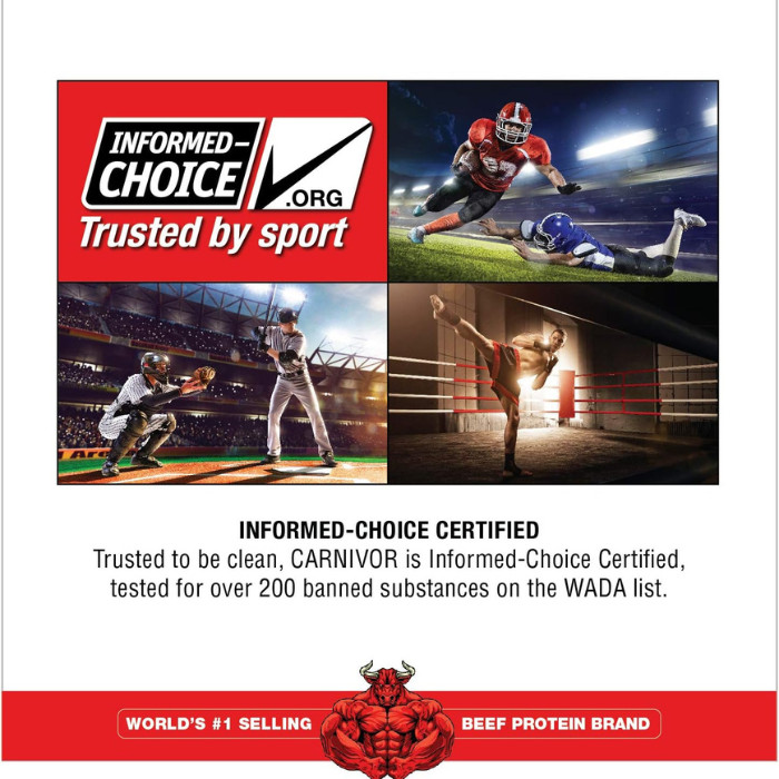 Muscle Meds Carnivor Mass - Zero Lactose Beef Protein Gainer, Vanilla Caramel for Muscle Recovery - 5.78 lbs.