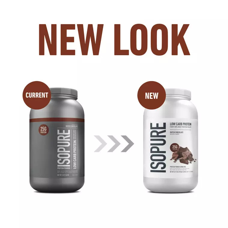 Isopure Low Carb Whey Isolate Chocolate, 25g Protein, Low Carb, Zero Sugar, Gluten Free, 3lb
