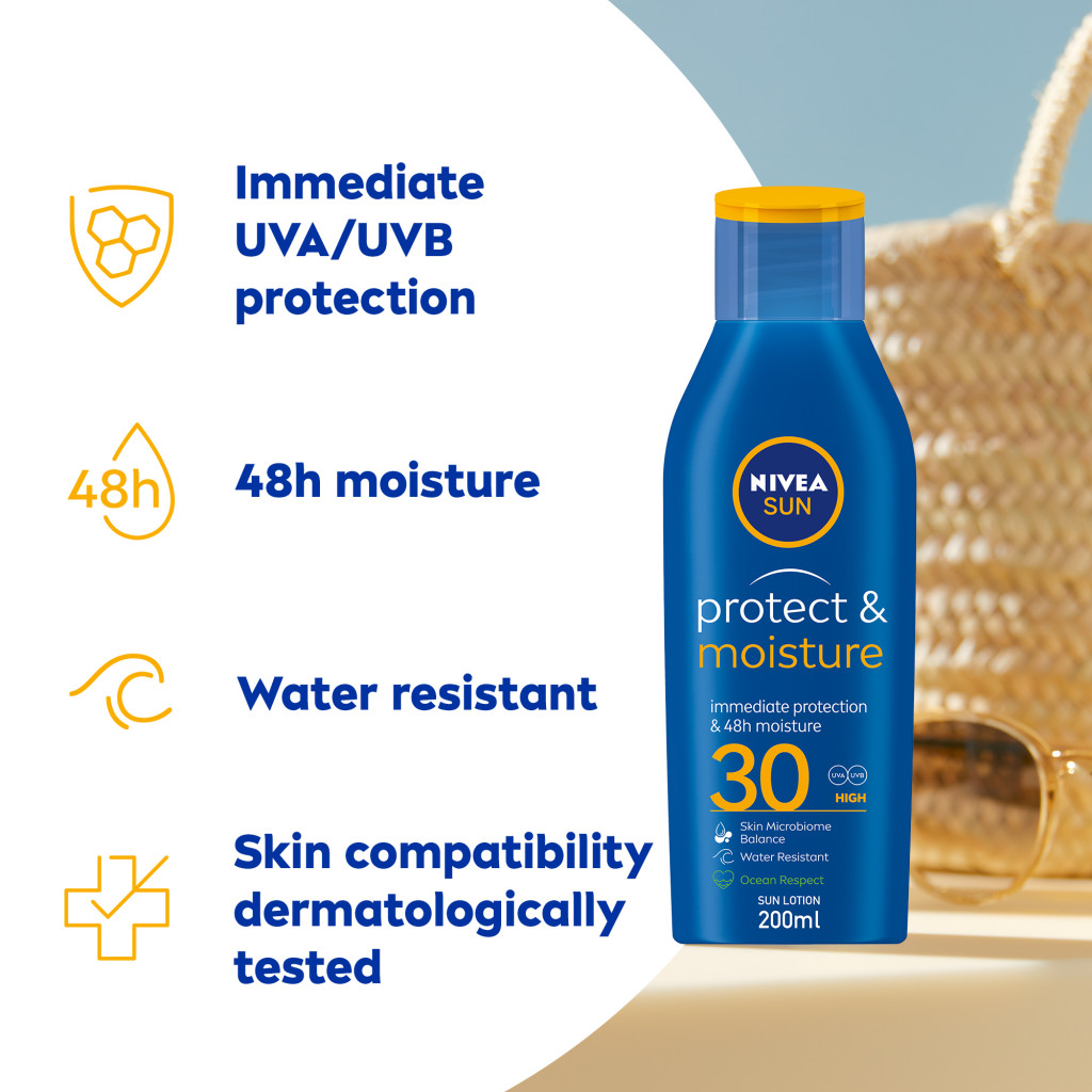 Nivea Sun Protect & Moisture (SPF30) Sun Lotion 200ml